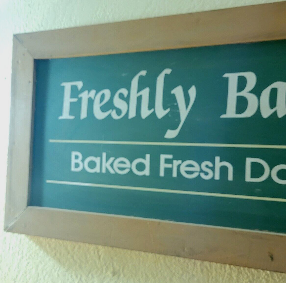 Bakery Sign/Plaque in Frame;Wood;Chalkboard Wall Hanging; 48.5×18.5″ Advertising