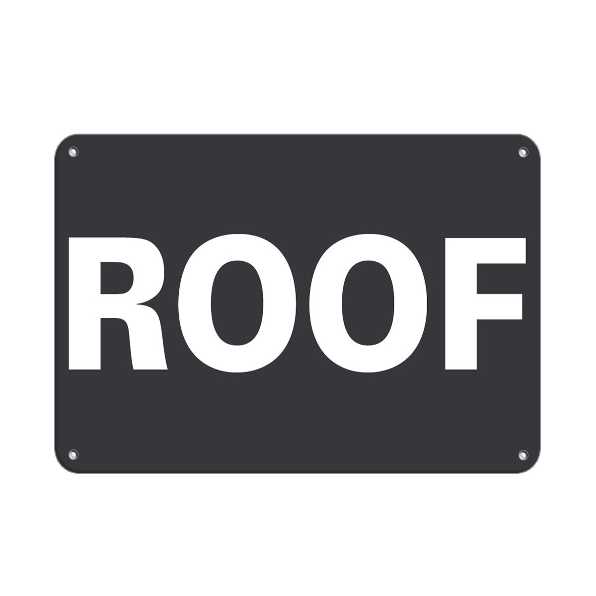 Aluminum Horizontal Metal Sign Multiple Sizes Roof Business Access Grey All over