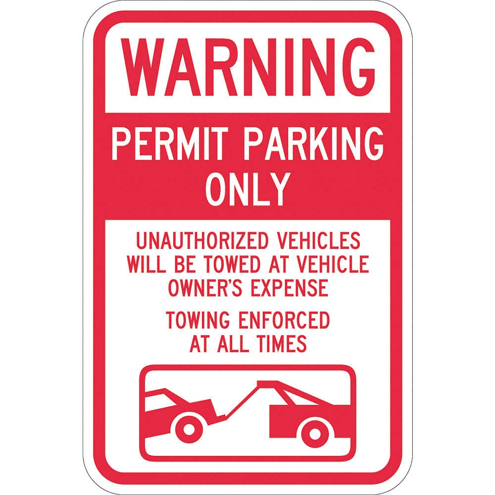 LYLE T1-1064-DG_12x18 Permit Parking Sign,18″ x 12″ 448W10