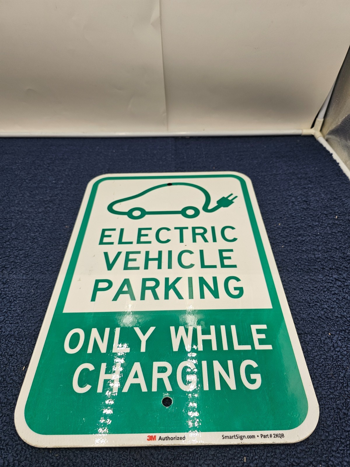 SmartSign 2KQB Electric Vehicle Parking Only While Charging Sign 12″x18″