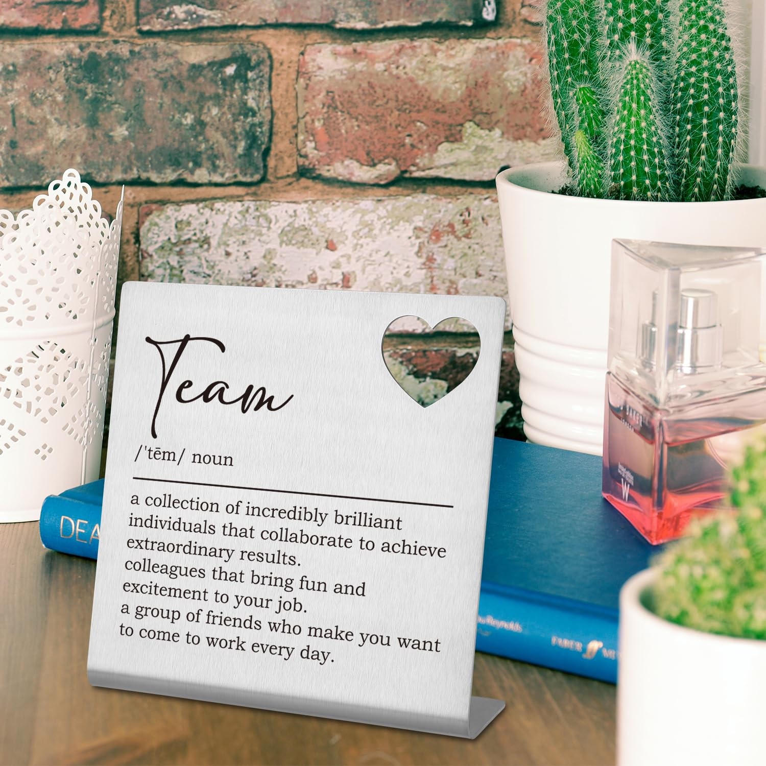 Team Signs for Work Definition Funny Office Desk Decor Appreciation Gift
