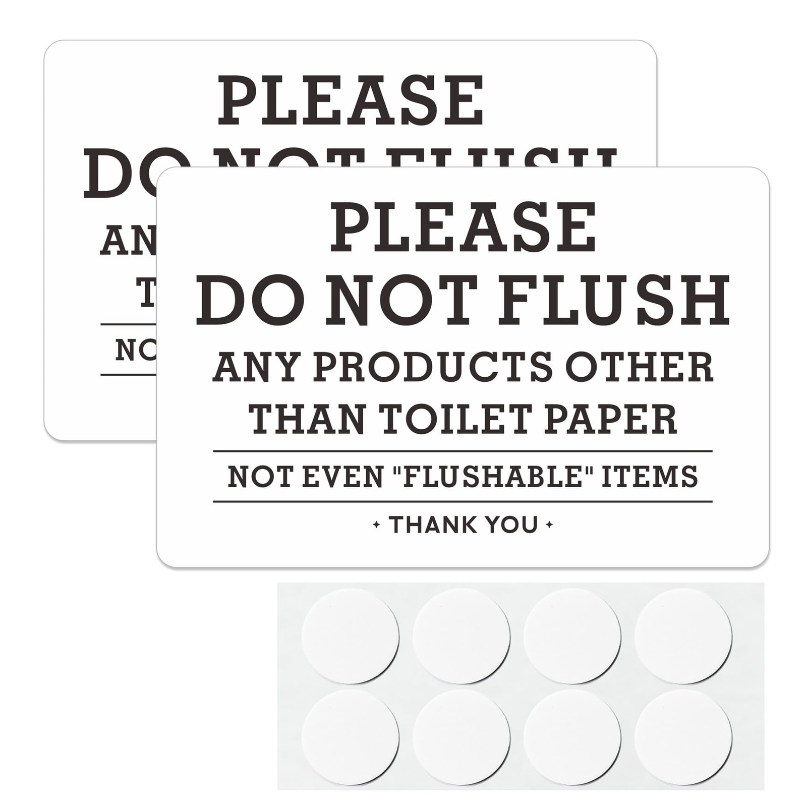 Widerastre 2 Pcs Do Not Flush Sign for Bathroom, Please Do Not Flush Anything…