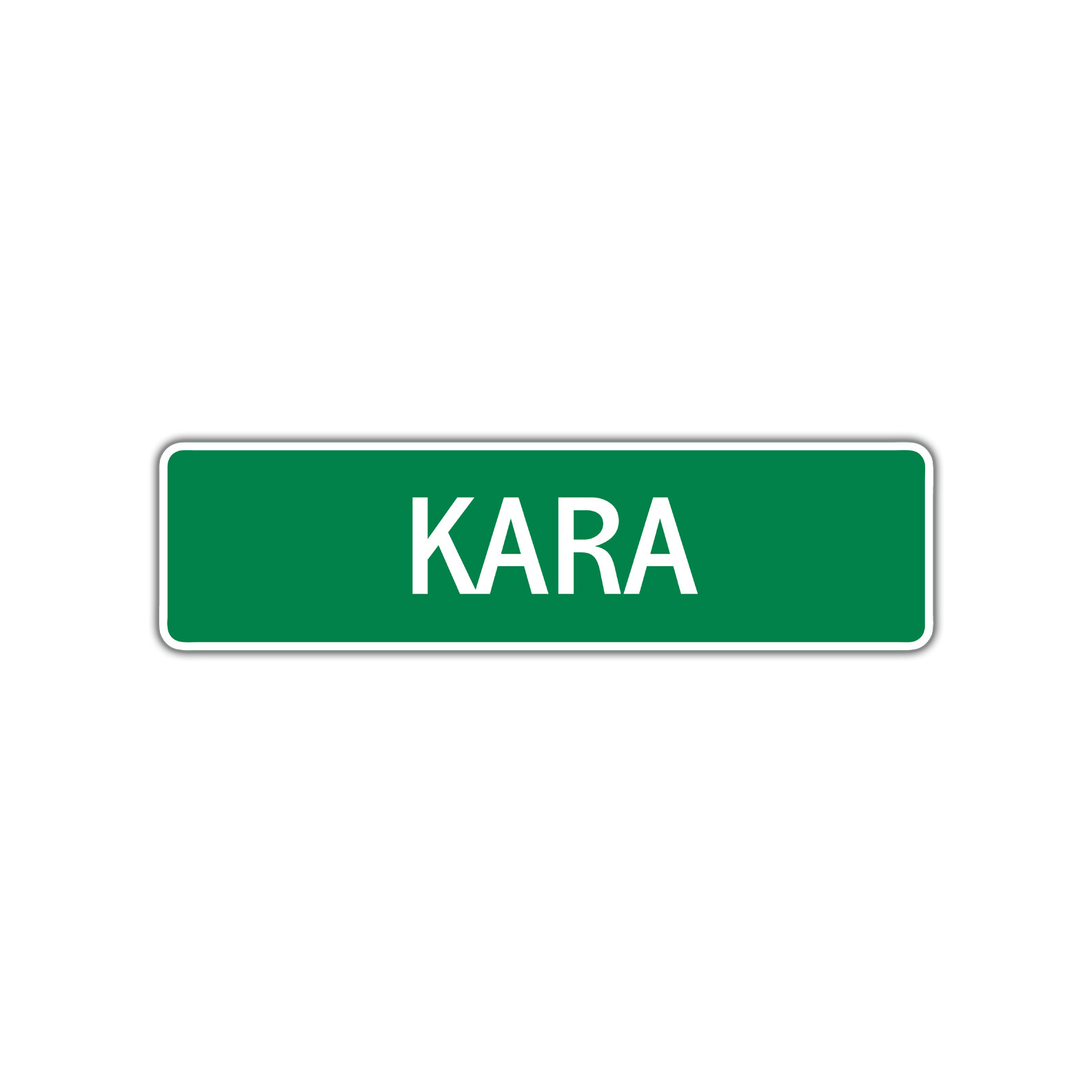 Kara Girls Name Letter Printed Label Wall Art Decor Novelty Aluminum Metal Sign