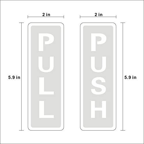 Push Pull Door Sign Vertical Double Layer Acrylic Door Entrance Signs