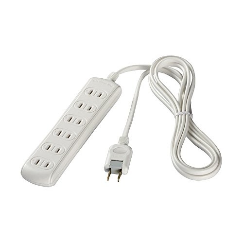 Buffalo BUFFALO 2-pin power strip 6 outlets standard 1m white BSTAPST2610WHfrom