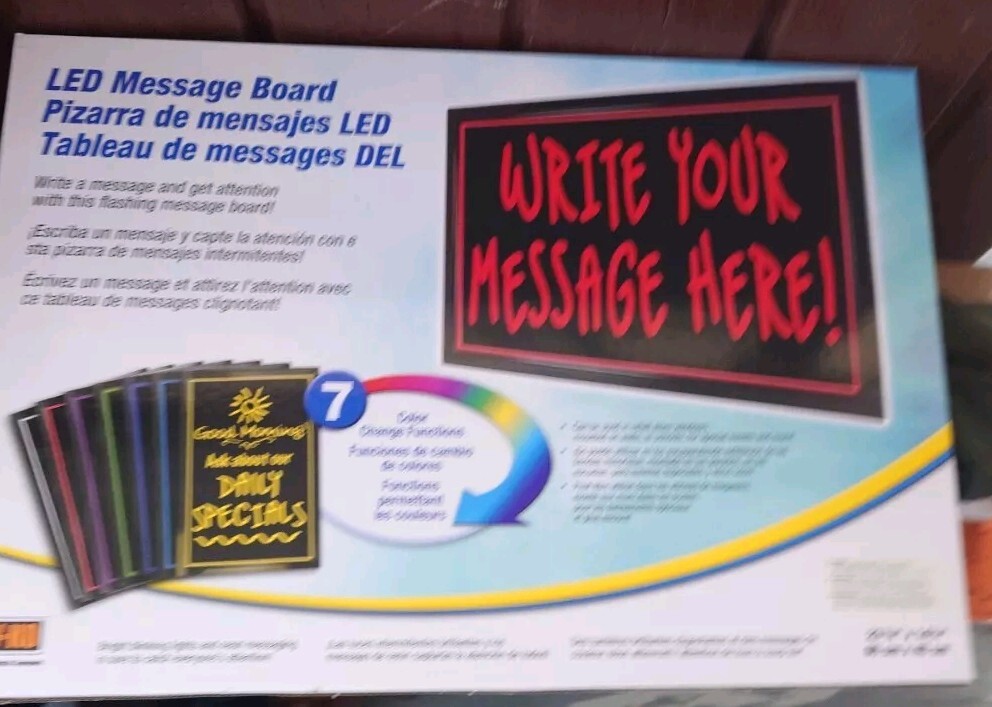 Hy-Ko Products LED-MB1 – LED Message Board 23-5/8″ x 14-3/4″ Neon