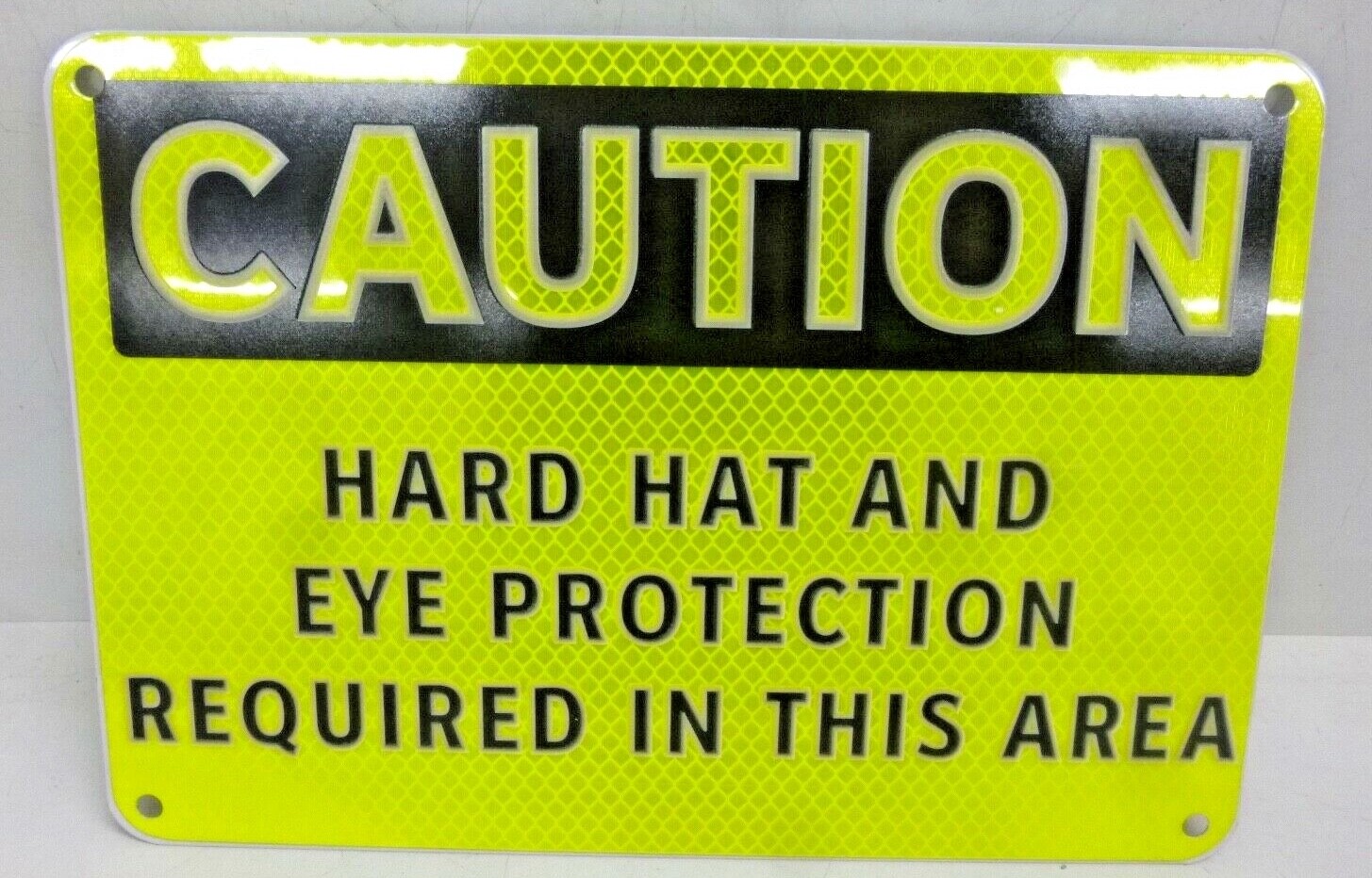 NEW BRADY Reflective Aluminum Caution Sign, 7″ x 10″, BLK/YEL, “Hot”, 102471