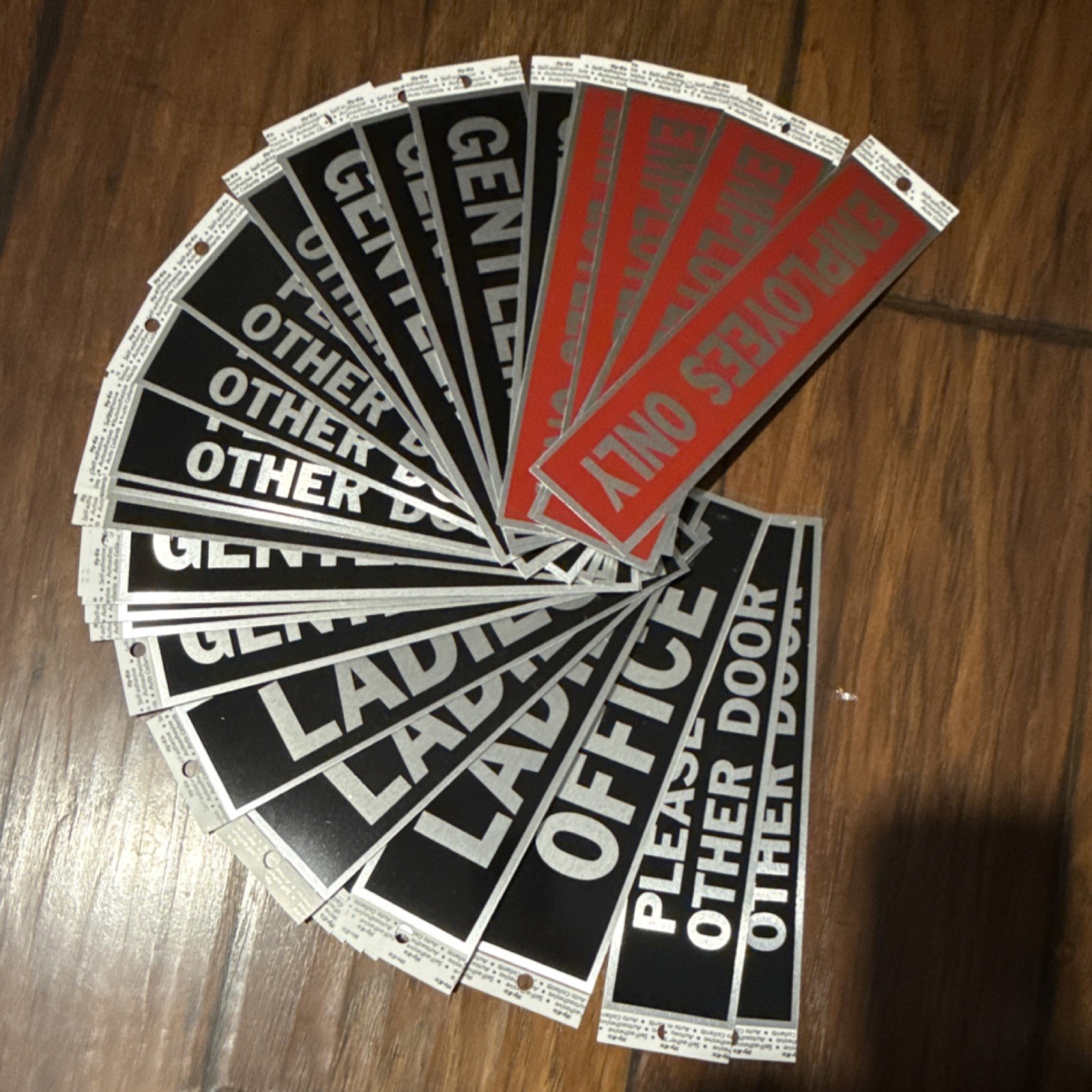 Lot Of 39 Self Stick Business Door Signs