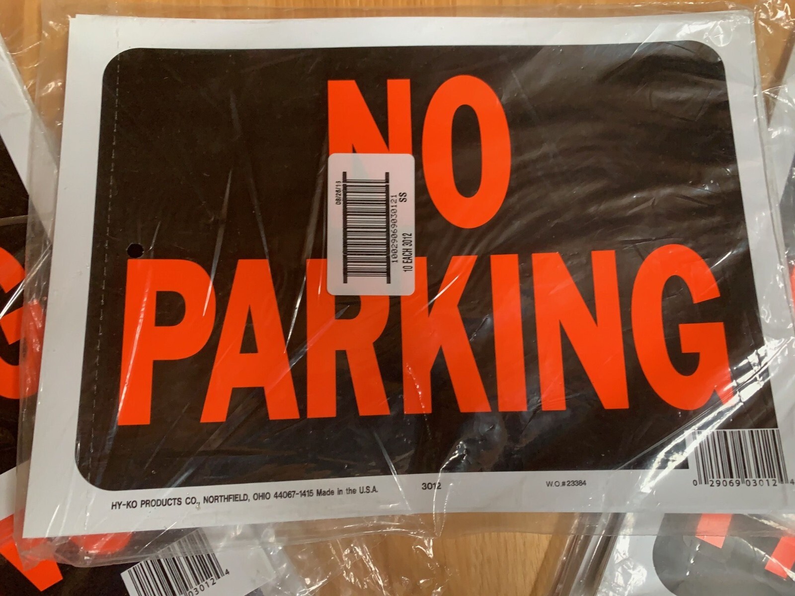HY KO Products 3012 “No Parking” Plastic Sign 9″ x 12″ – Pack of 90