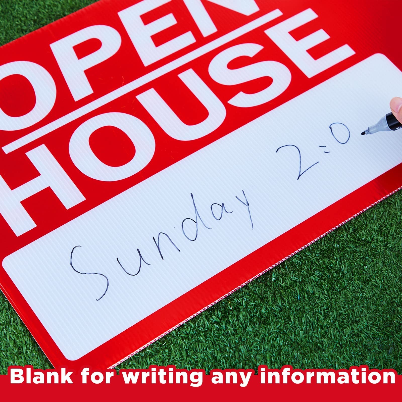14 Pcs Open House Signs Double-Sided 18×24 Inch Arrow Directional Yard Signs