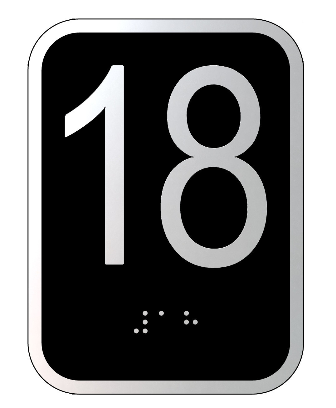Elevator floor number 11 sign – Elevator Jamb Plate 18 ( 3×4, cast-REF24-1027