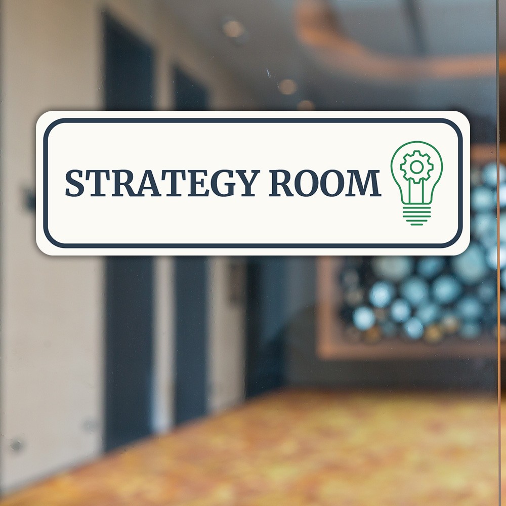 Standard Plus Strategy Room Wall or Door Sign | Office Room Directions