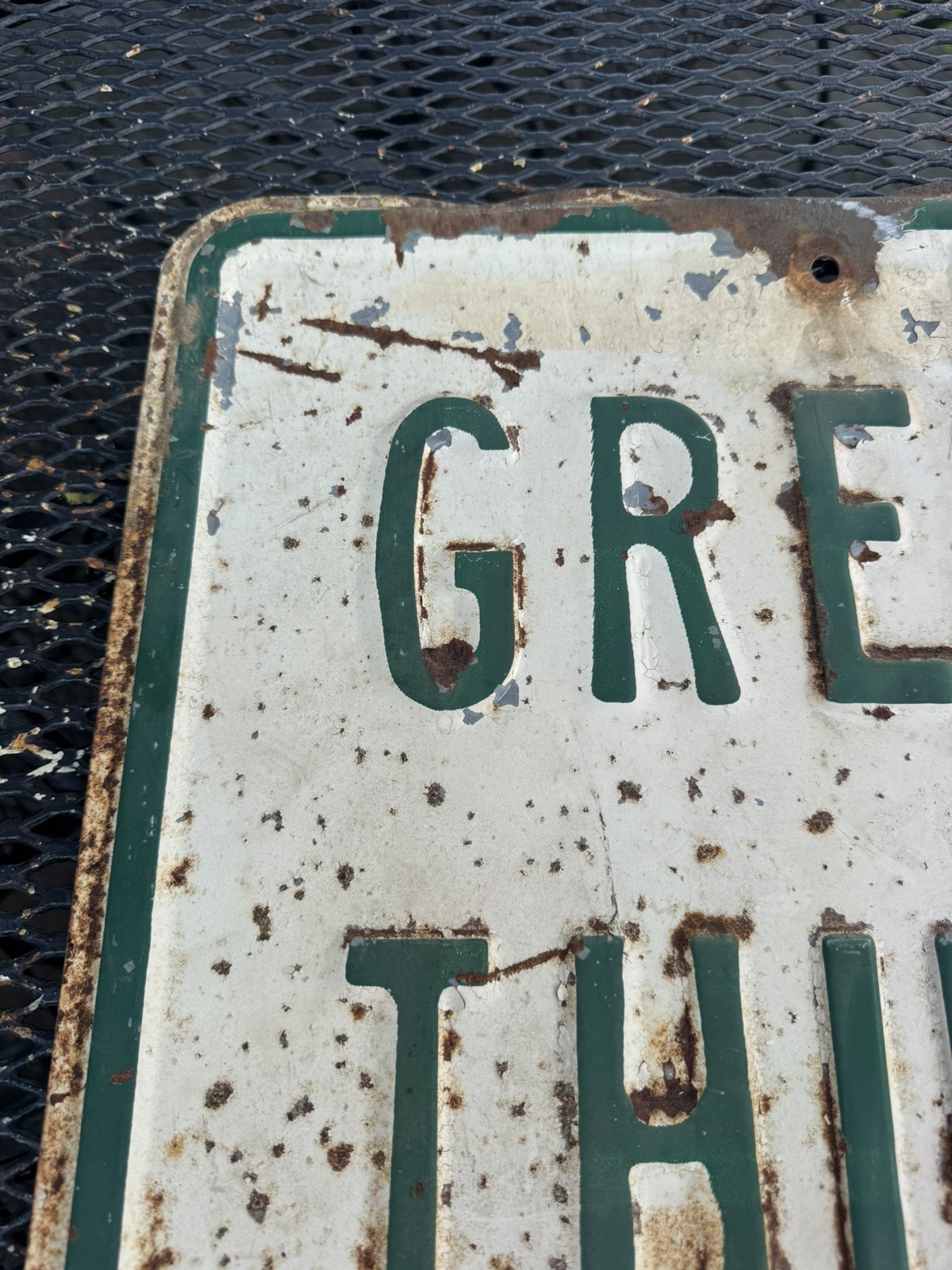 Green Thumb Project-Solid Steel Street Sign-1978-SUPER RARE- One of a kind