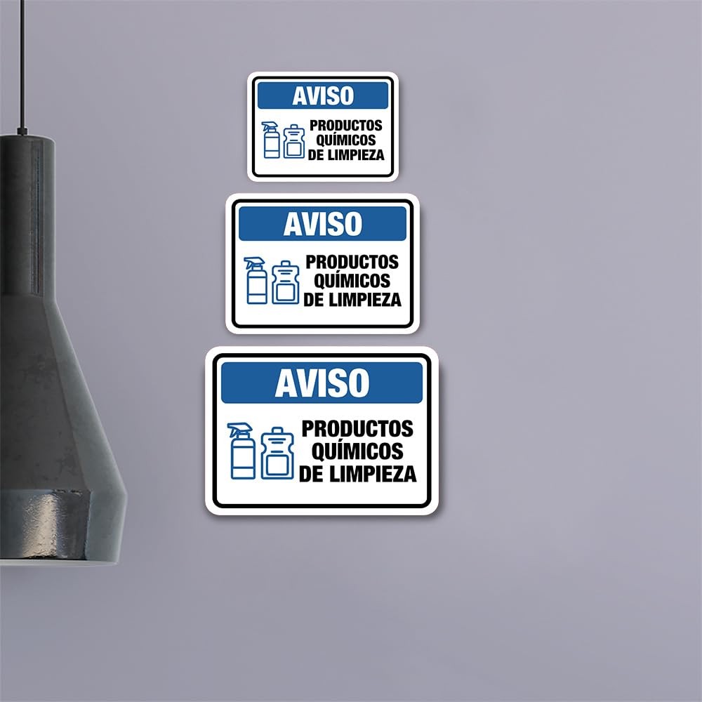 Classic Framed Plus Aviso Productos Químicos de Limpieza Door or Wall Sign