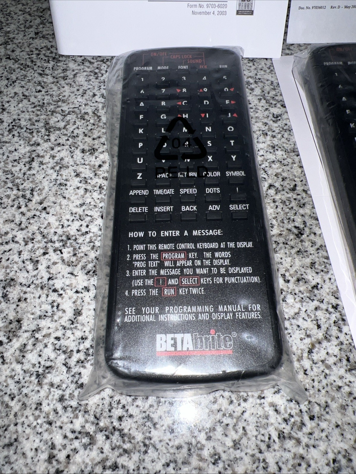 Betabrite Classic Remote Control for LED Sign Adaptive Micro Systems QTY:1
