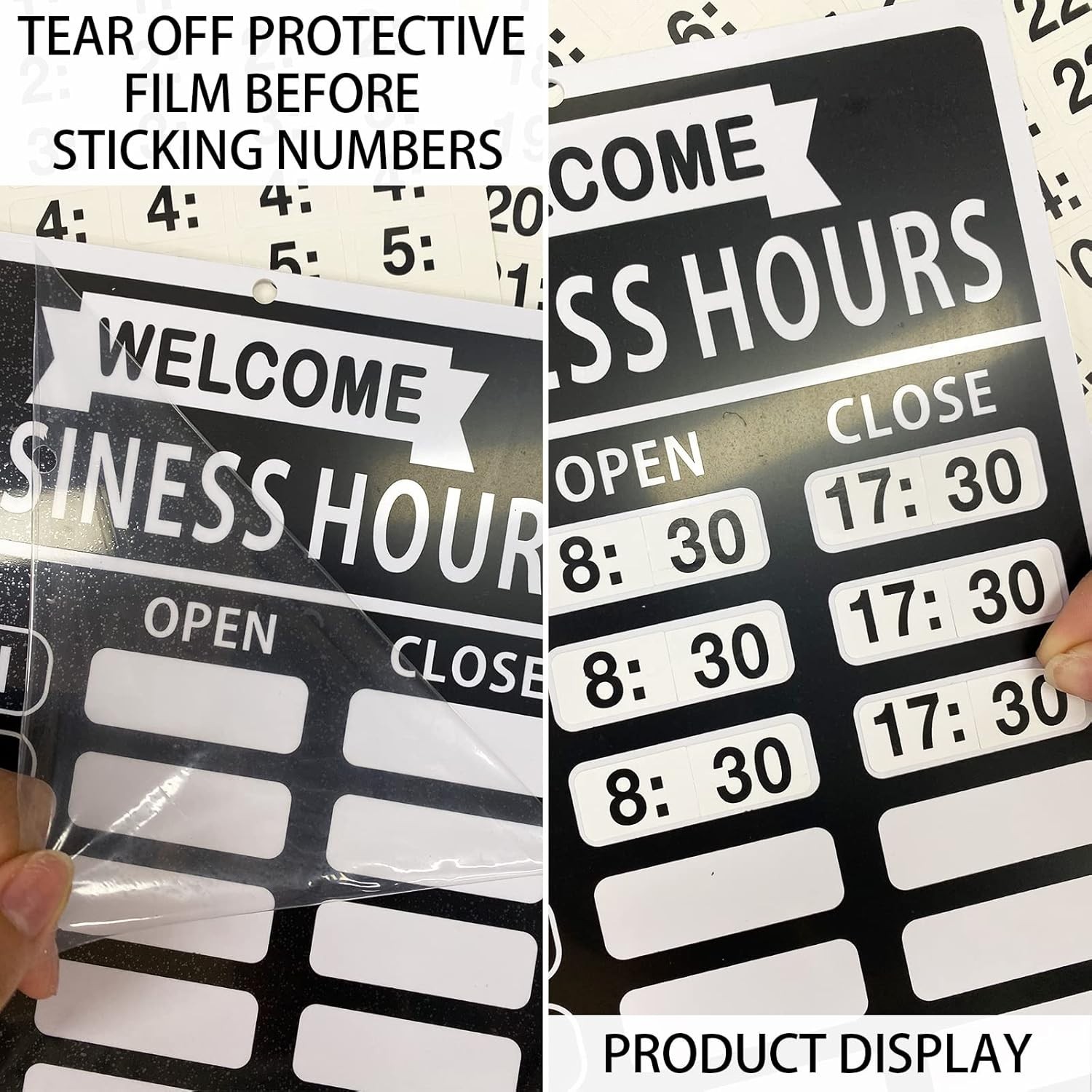 Opening Hour Kit,Changeable Store Hours Plaque,Hour Indicator for Office,Open…