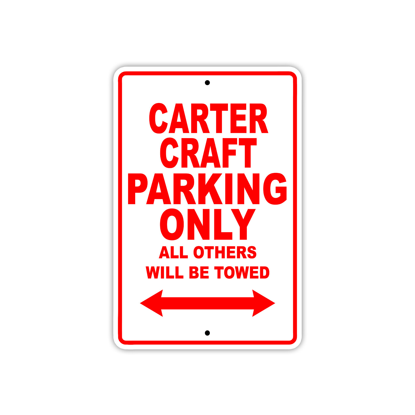 Carter Craft Parking Only Boat Ship Art Notice Decor Novelty Aluminum Metal Sign