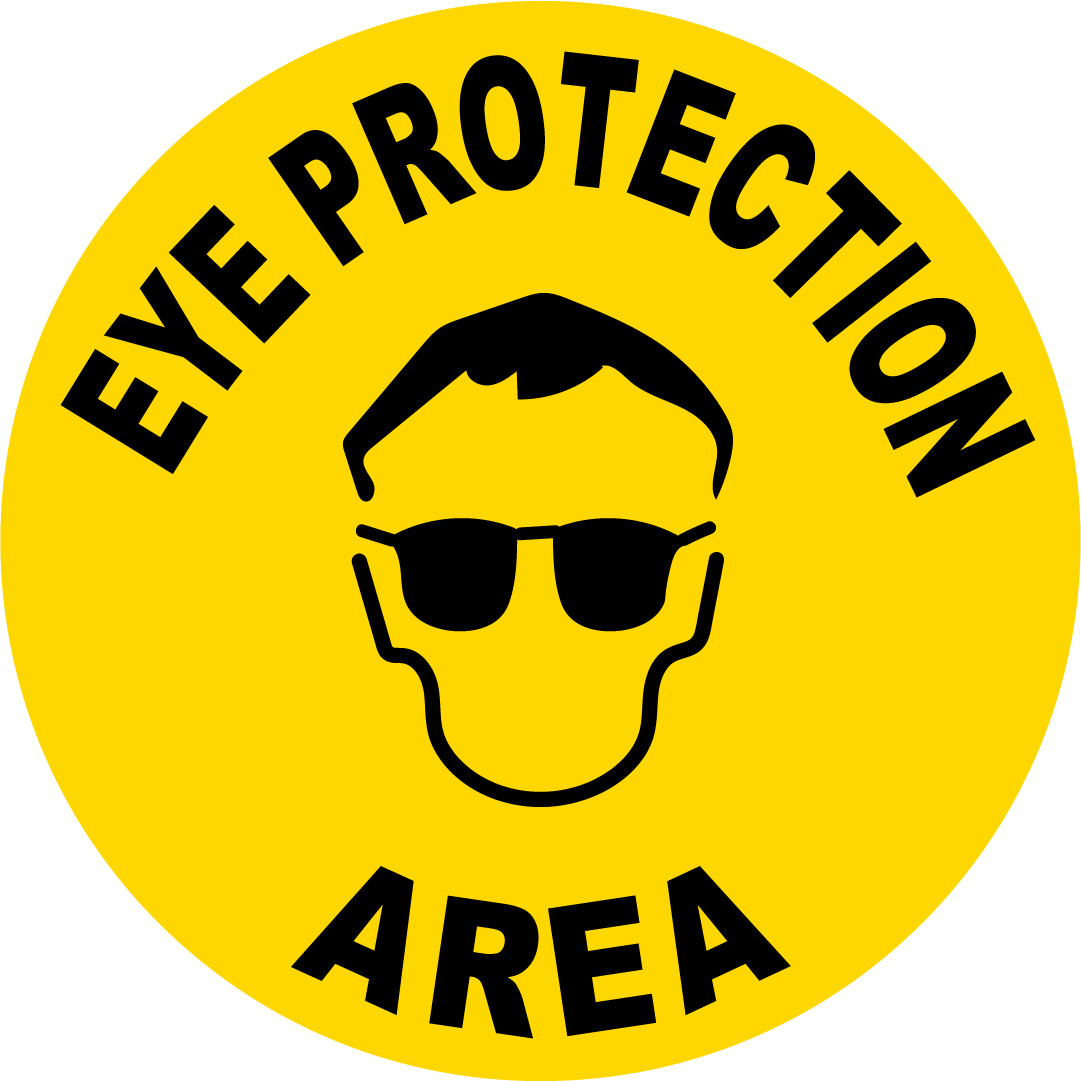 EYE PROTECTION AREA | Adhesive Vinyl Sign Decal