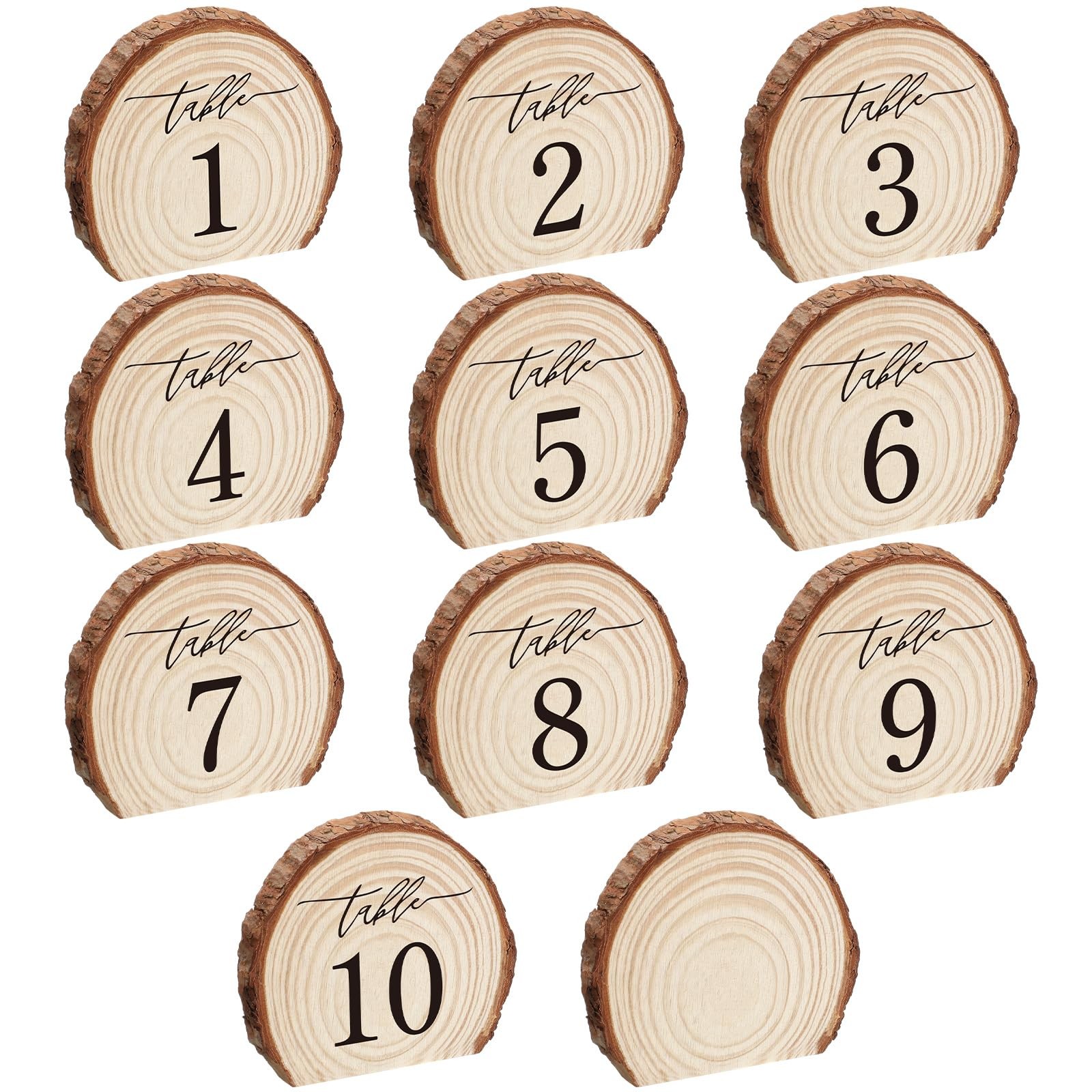 11 PCS Wooden Wedding Restaurant Table Numbers 110 Centerpiece Decoration
