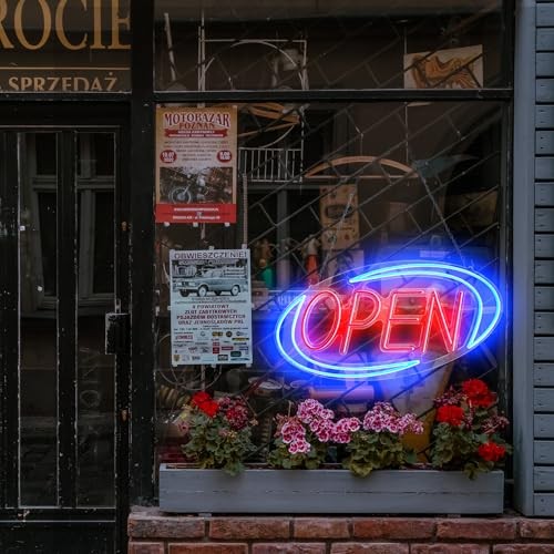 Open Signs for Business,Neon Open Sign Led,32″x 16″,Remote Control Open/Closed