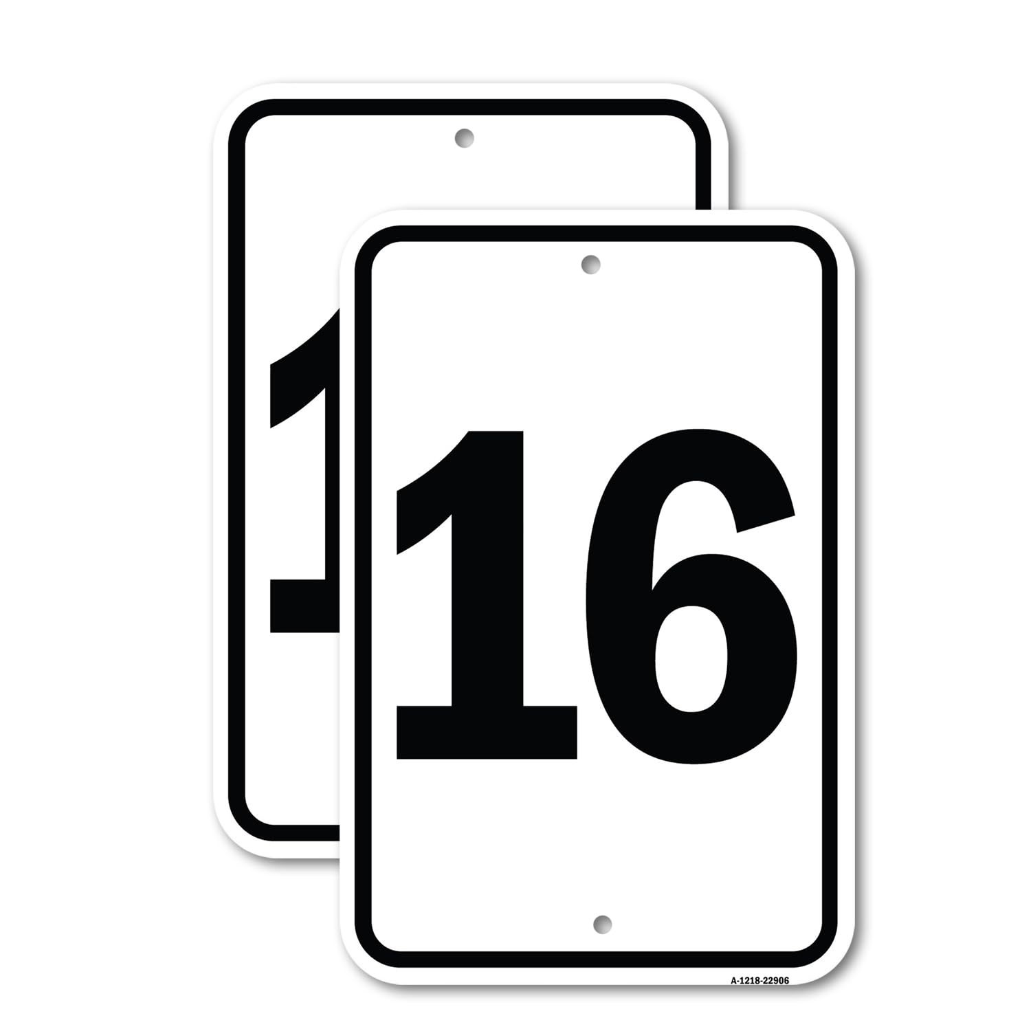 SignMission Sign with Number ’16 18″ X 24″ Heavy-Gauge Aluminum Sign (2 Pack)