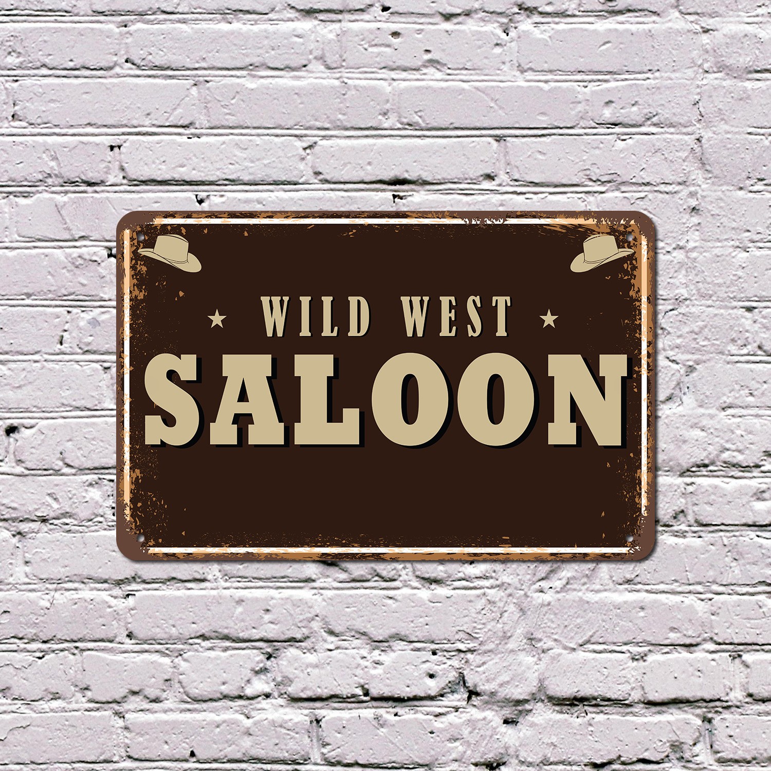 Wild West Saloon Street Sign Whiskey Cards Good Times Durable Perfect for Bars