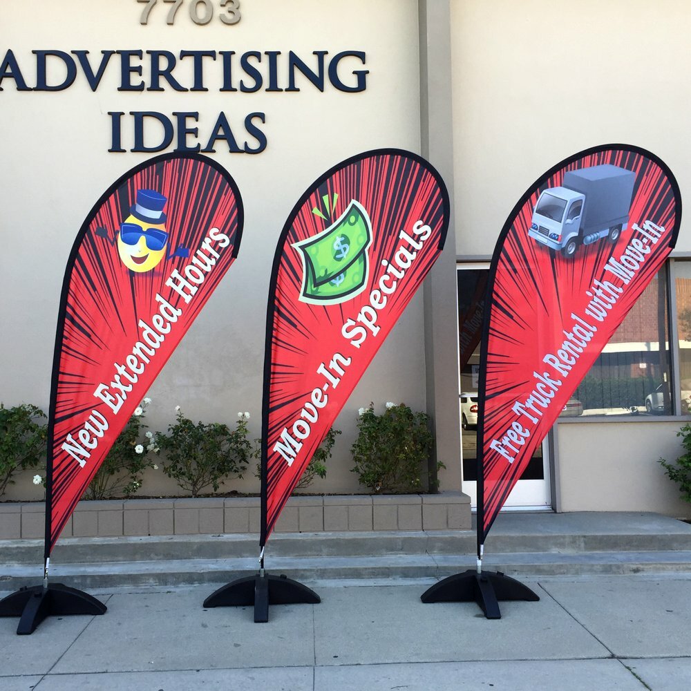 11ft Double Sided Custom Teardrop Flag+Fiberglass Pole& Metal X-Base w/sand bag