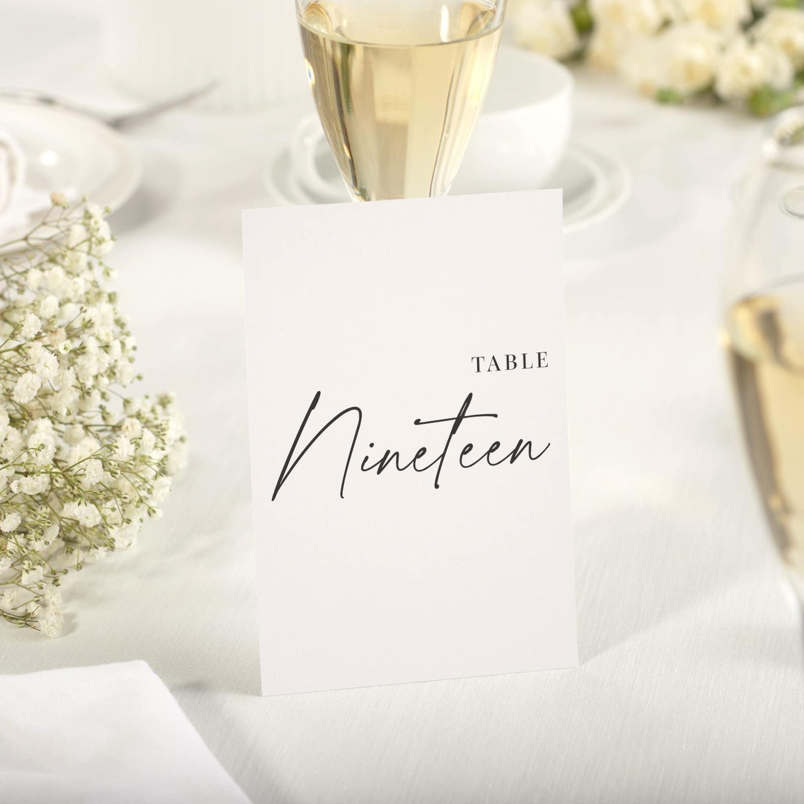 Black Wedding Reception Table Numbers 130 Set 4×6 Inch Party Event Decor