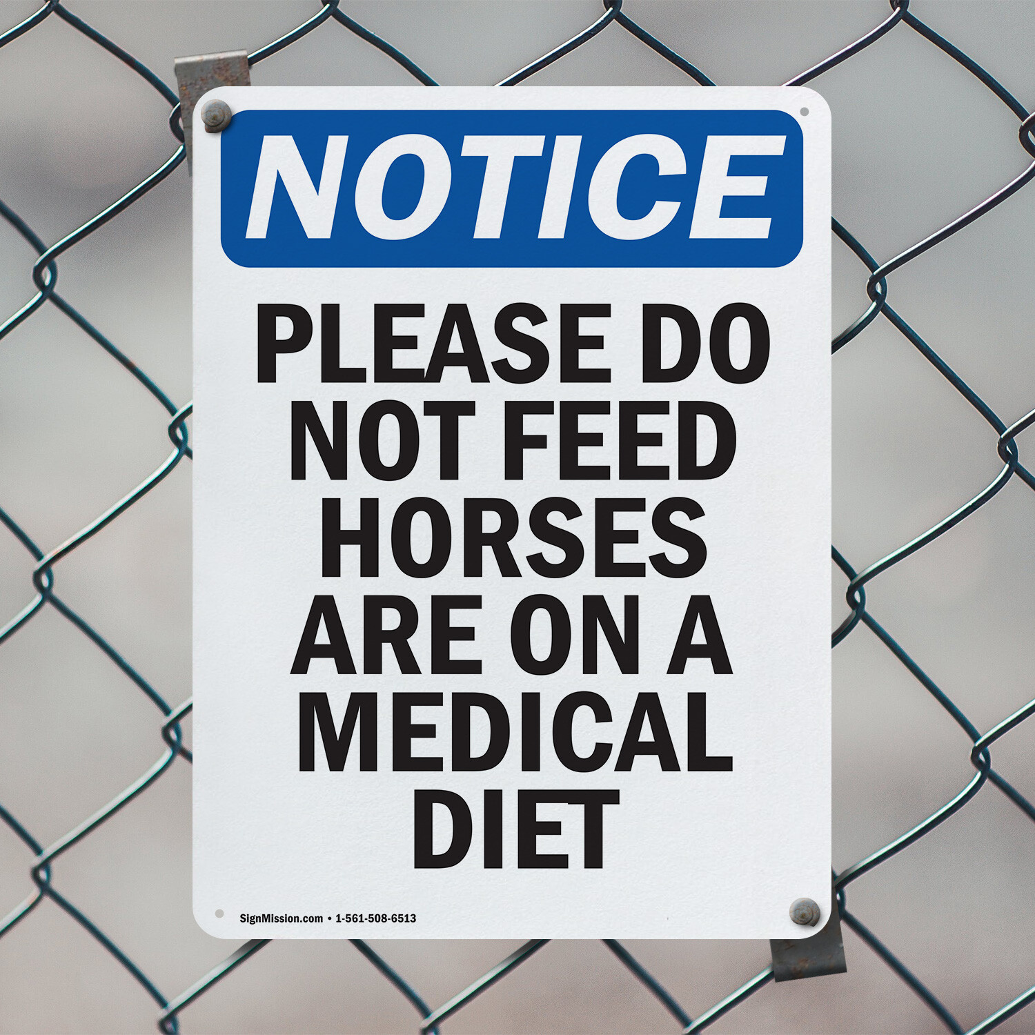 (2 Pack) Please Do Not Feed Horses Are OSHA Notice Sign Decal Metal Plastic