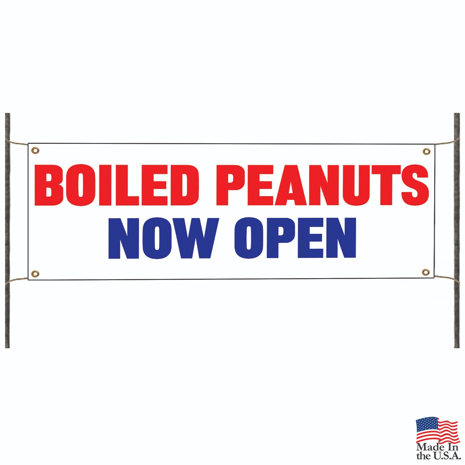 Boiled Peanuts Now Open Vinyl Banner Advertising Display Outdoor Printed Banner