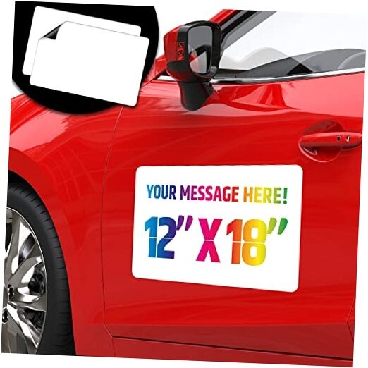 Premium Magnetic Car Signs (Blank) – Will Never Fly Off Your 18″x12″