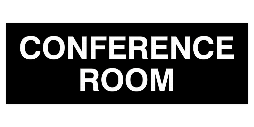 Basic CONFERENCE Door / Wall Sign – Black – Small 2″ x 6″