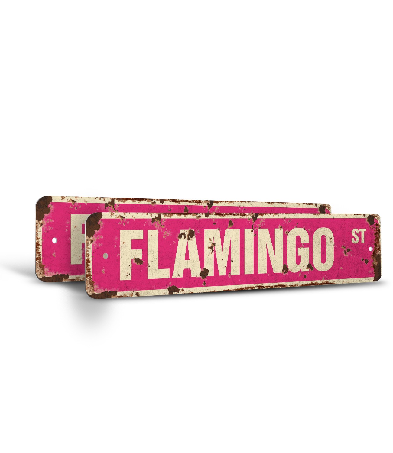 FLAMINGO Vintage Style Street Sign Metal Road Sign new pink flamingos lover bird