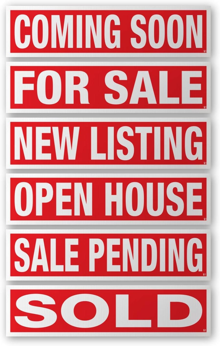 VSE 6×24 Real Estate Sign Rider Double Sided 6 Pack