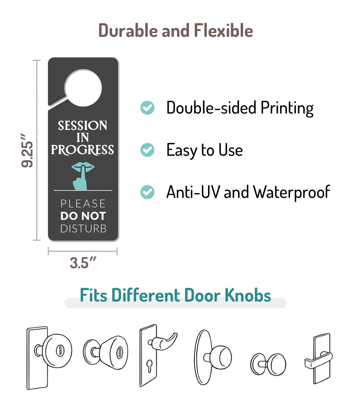 Do Not Disturb Door Hanger Sign, 2 Pack, Please Do Not Disturb Sign, Session …