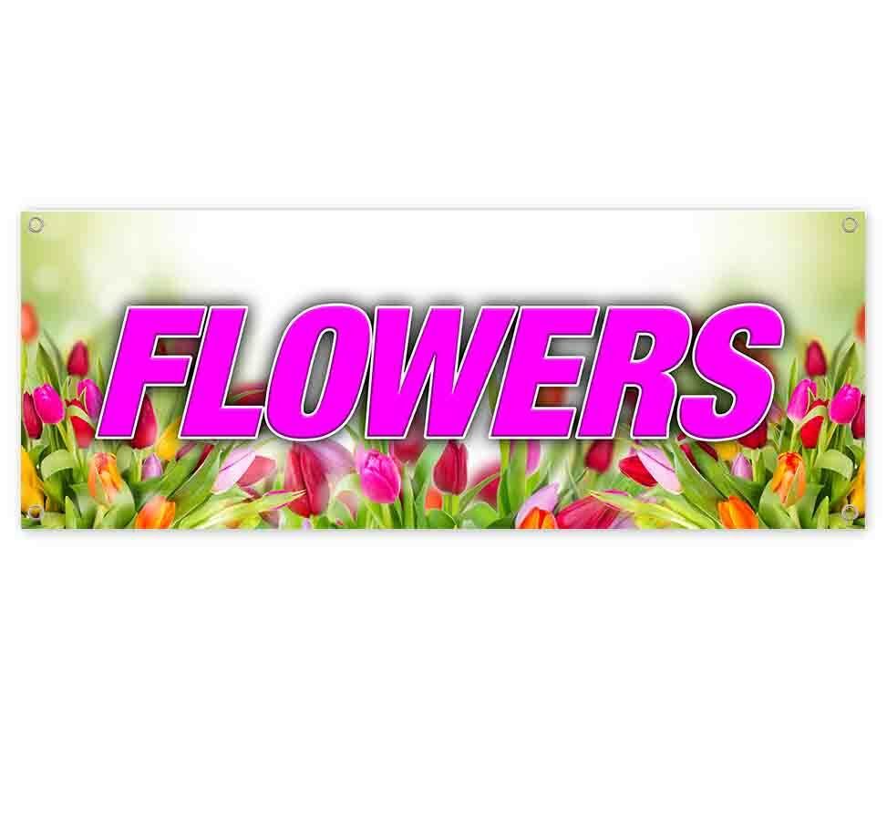 FLOWERS Advertising Vinyl Banner Flag Sign Many Sizes FLORIST
