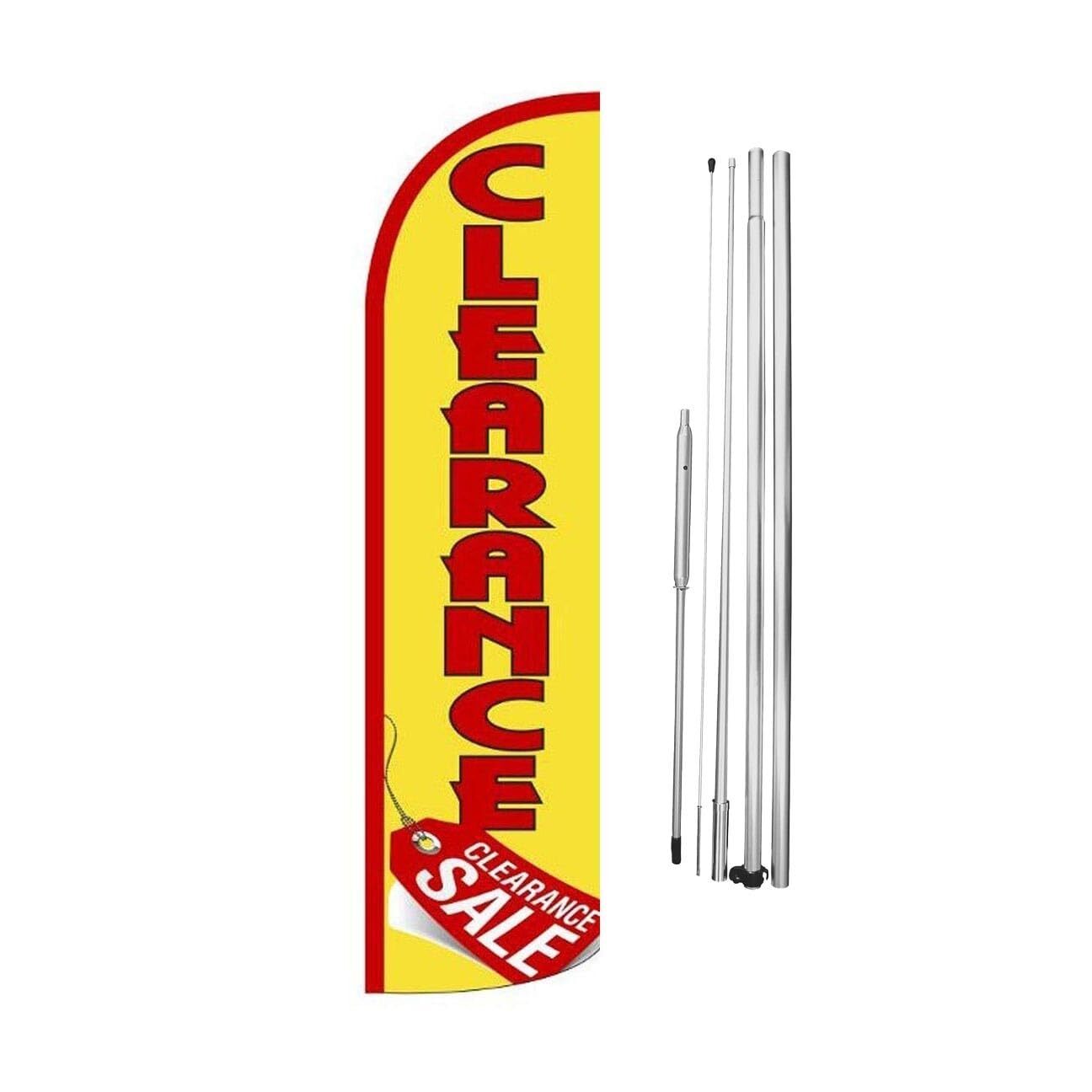 Clearance Sale Swooper Flutter Feather Flag | 3ft W x 11.5ft Tall