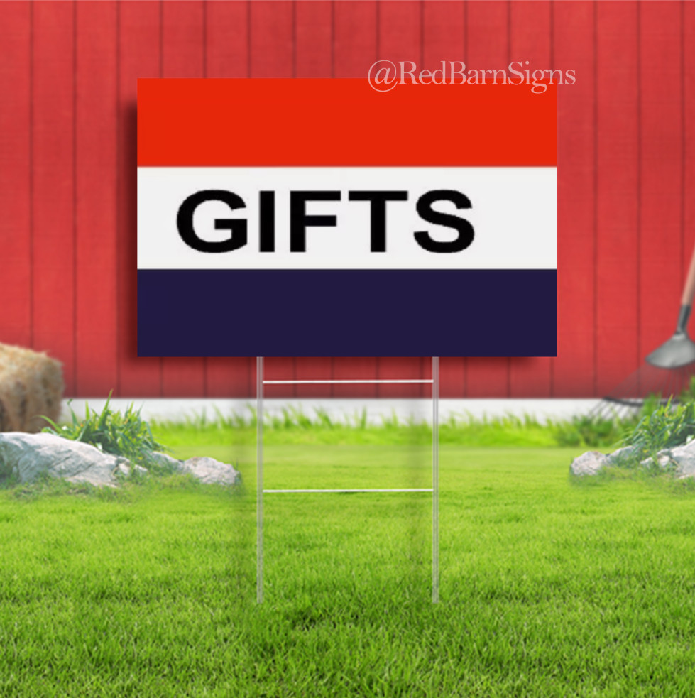 GIFTS Store Yard Sign Advertising Business Sign