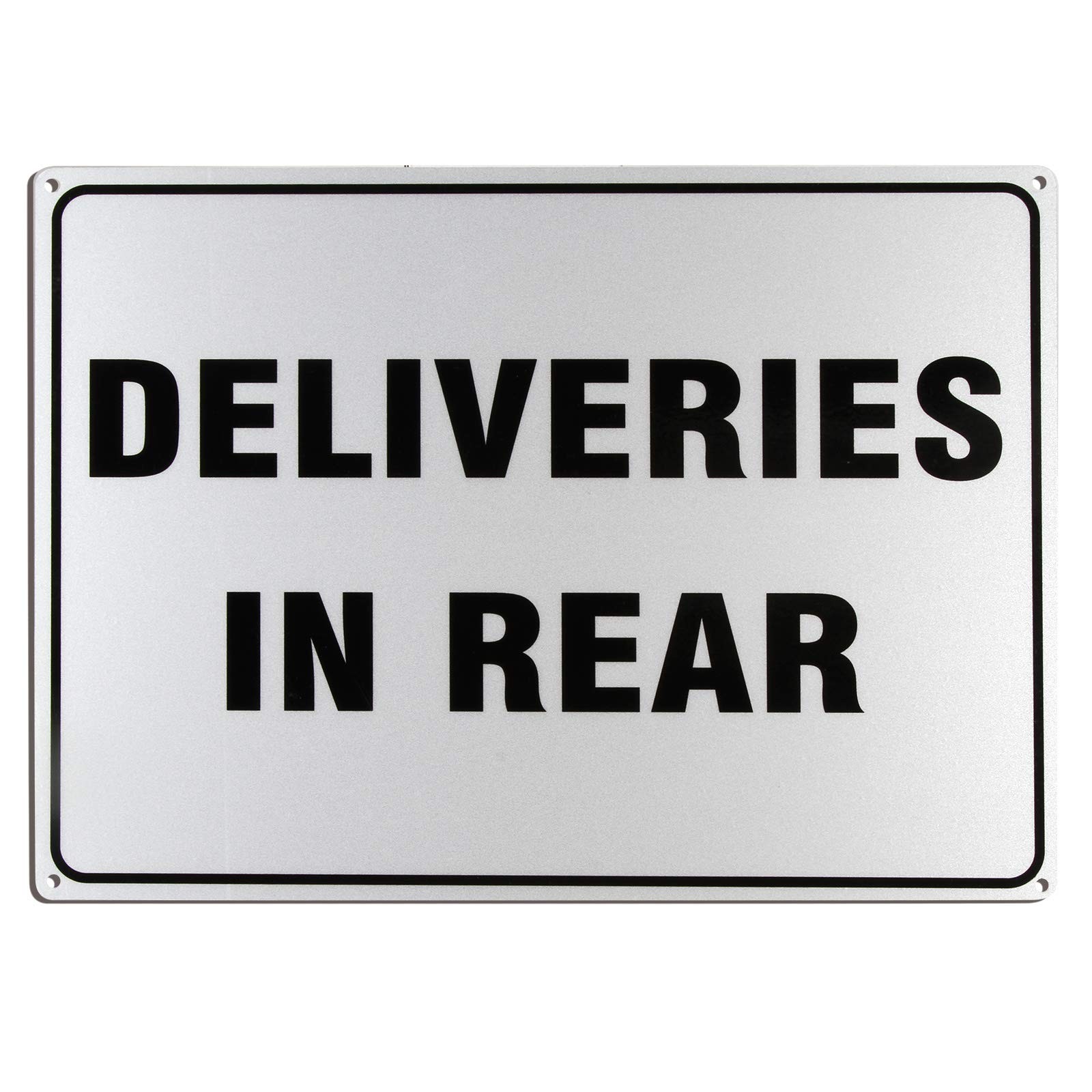 10×14 Inch 0.40 Mil Aluminum Deliveries In Rear Sign Reflective Weatherproof