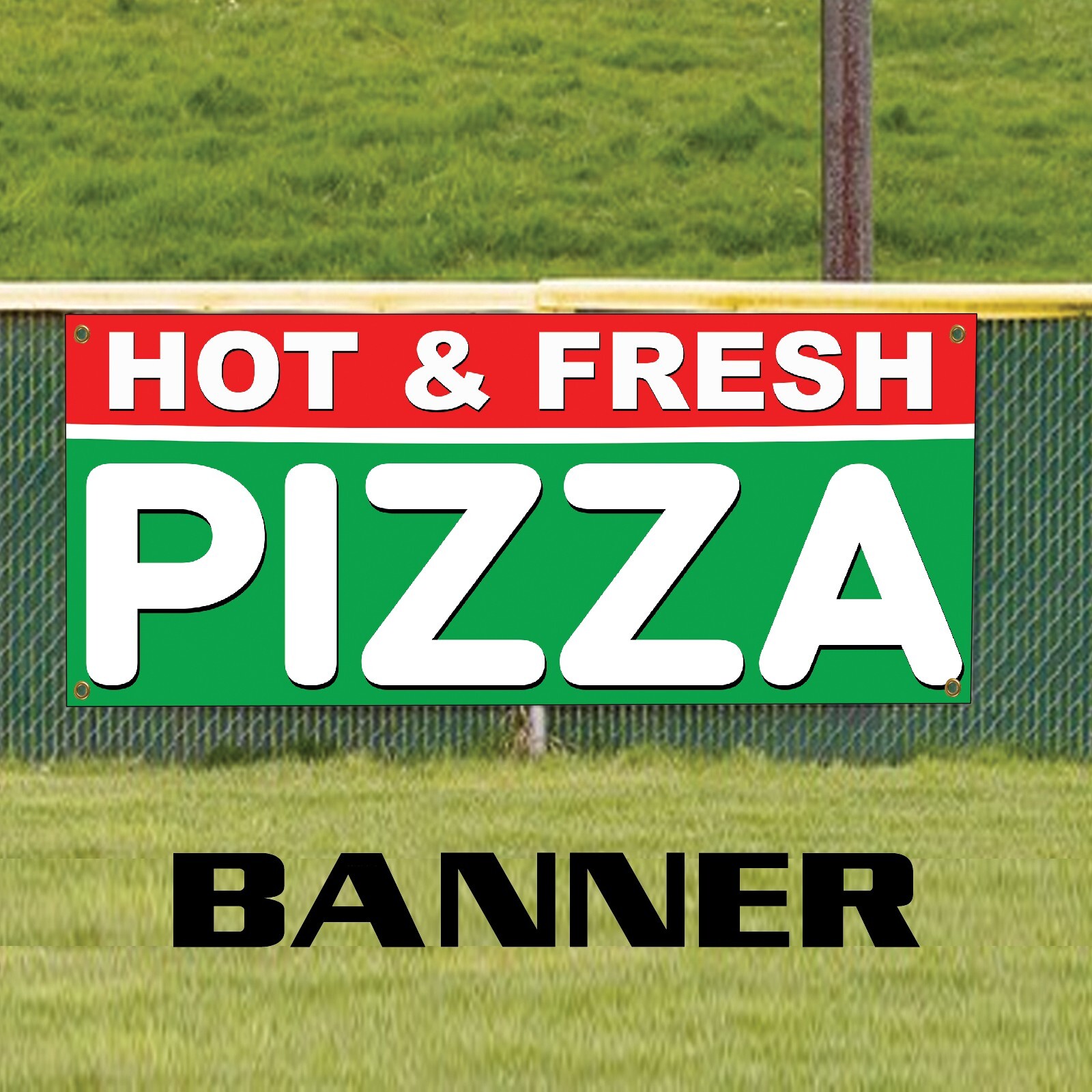 Hot And Fresh Pizza Italian Restaurant Fast Food Advertising Vinyl Banner Sign