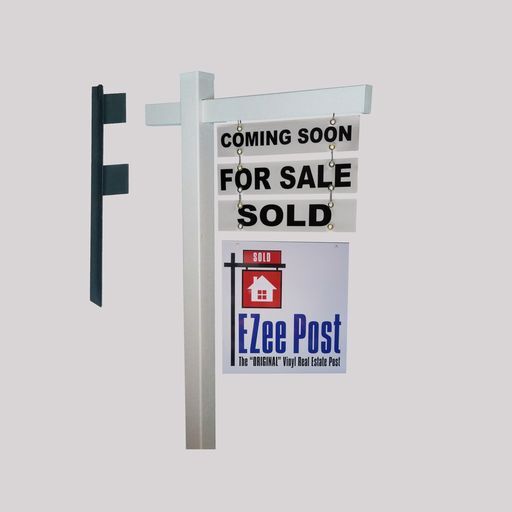 Real Estate Sign Post Kit- White