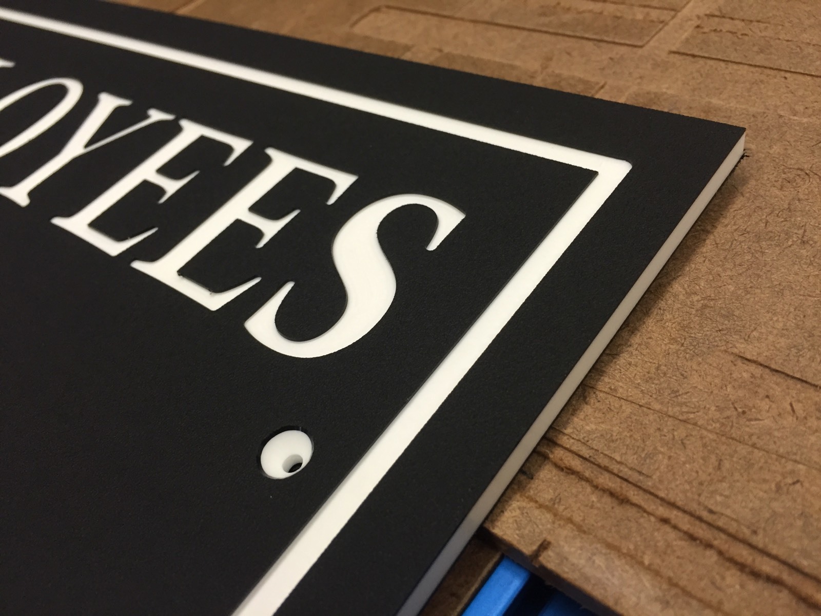 Custom 8×14″ Engraved Plastic Sign- Home Or Business 1/4″ Thick King ColorCore