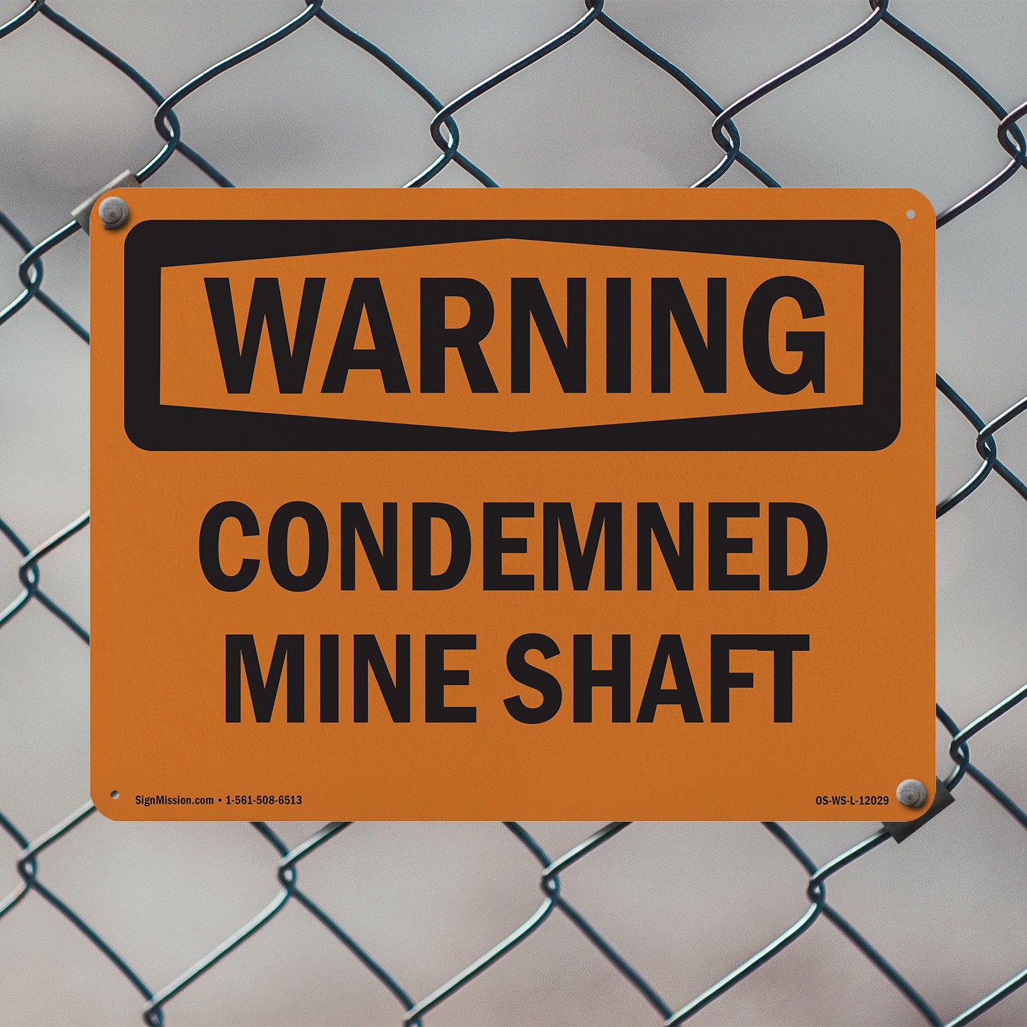 Condemned Mine Shaft OSHA WARNING Sign Metal, Plastic, Or Decal – 5 or 10 Pack
