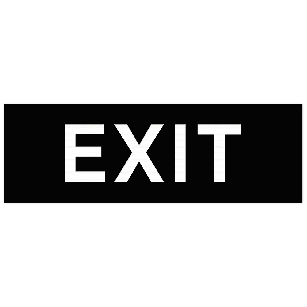 Basic EXIT Door / Wall Sign – Black – Small