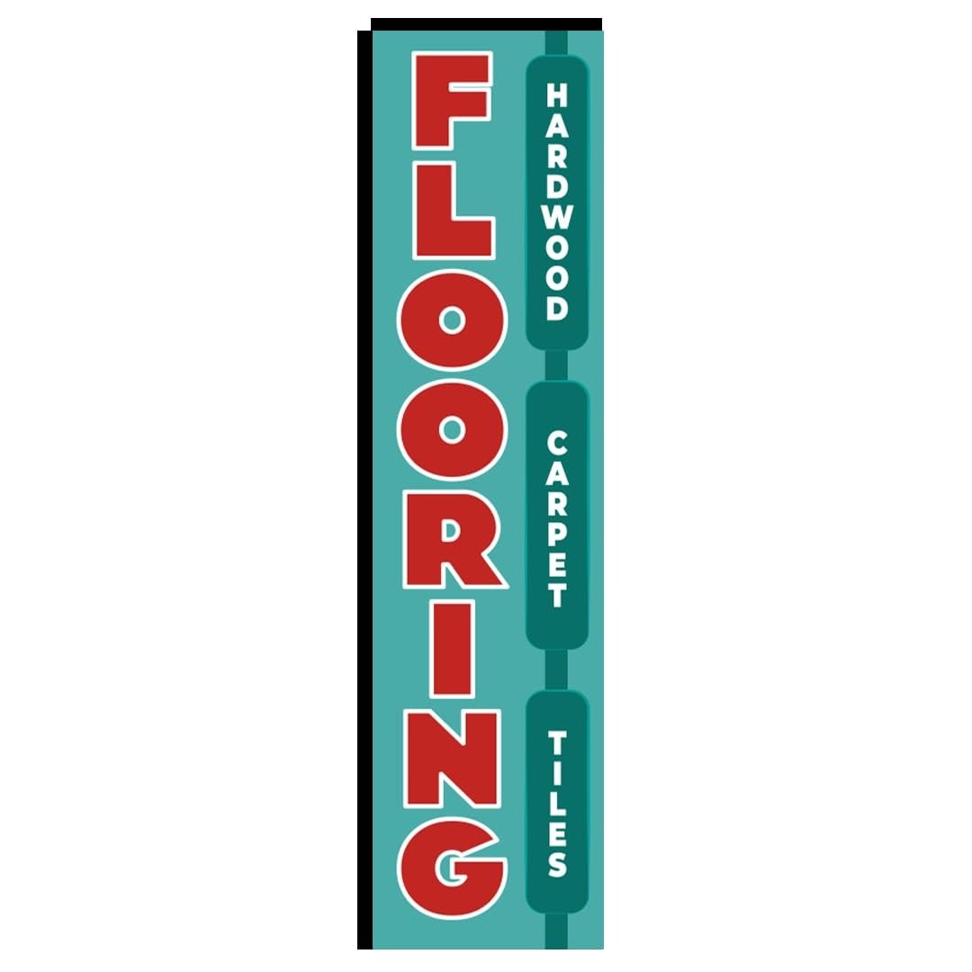 Flooring Business Advertising Rectangle Feather Banner Swooper Flag for…