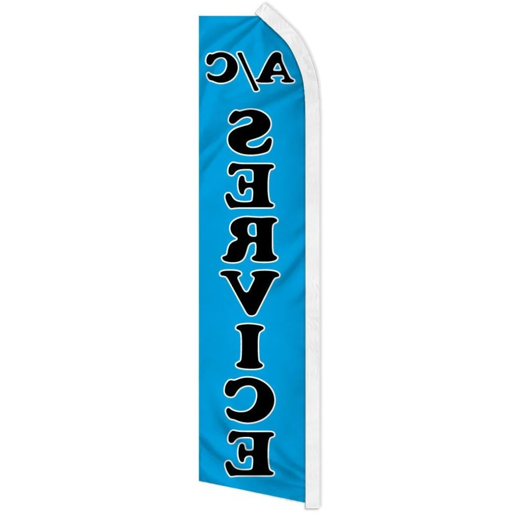 A/C SERVICE advertising super flag polyester banner *POLE NOT INCLUDED*