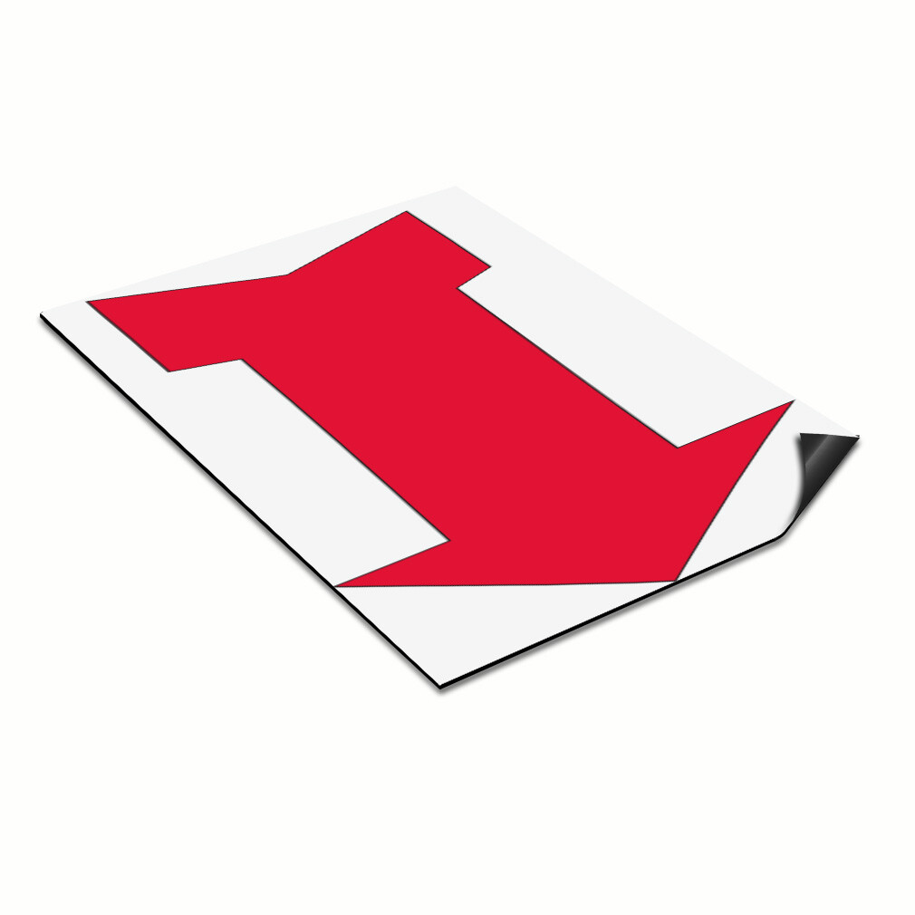 Car Magnet Set of 2 Right Arrow Red Car Advertising Industrial Sign