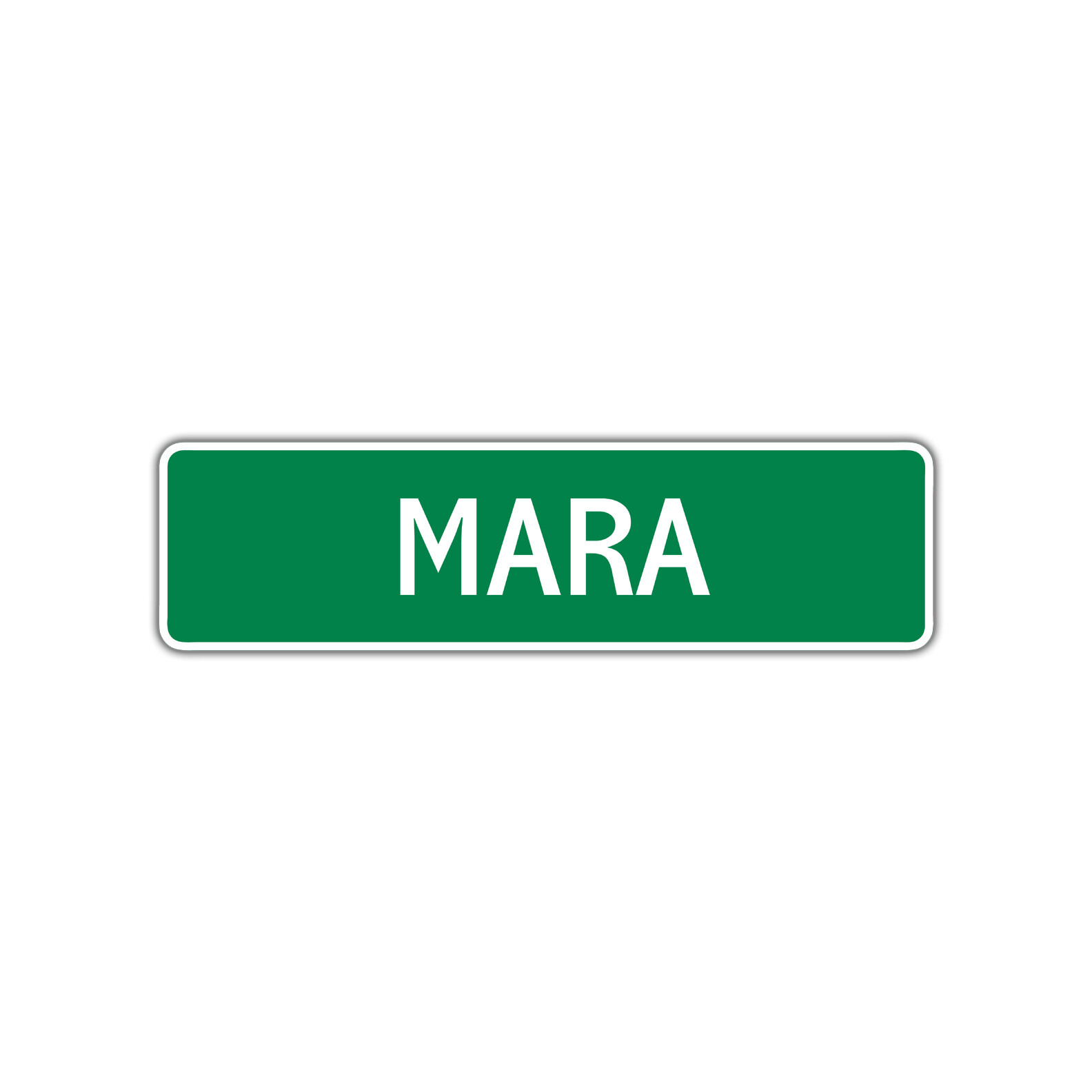 Mara Girls Name Letter Printed Label Wall Art Decor Novelty Aluminum Metal Sign