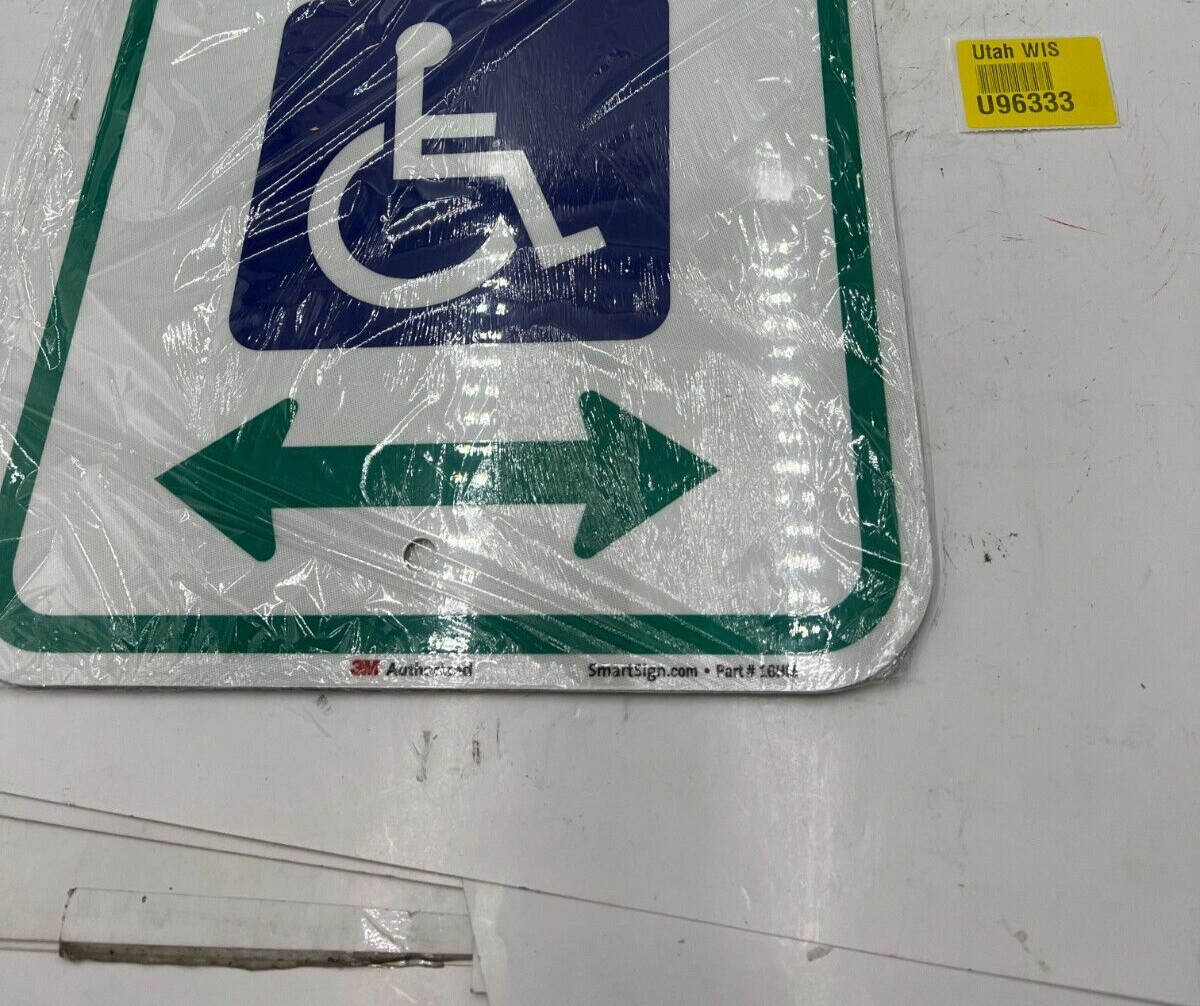 (QTY 2) SmartSign “Reserved Parking” Handicap Parking Sign Bi-Arrow 12″ x 18″