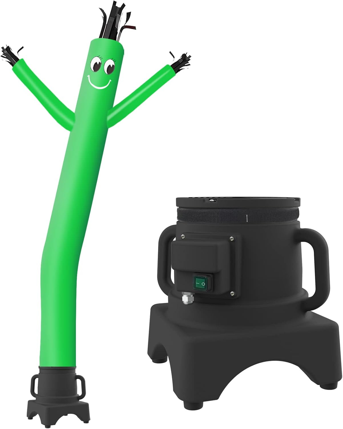 8FT Inflatable Waving Man Fly Puppet Dancer with Blower (Green)